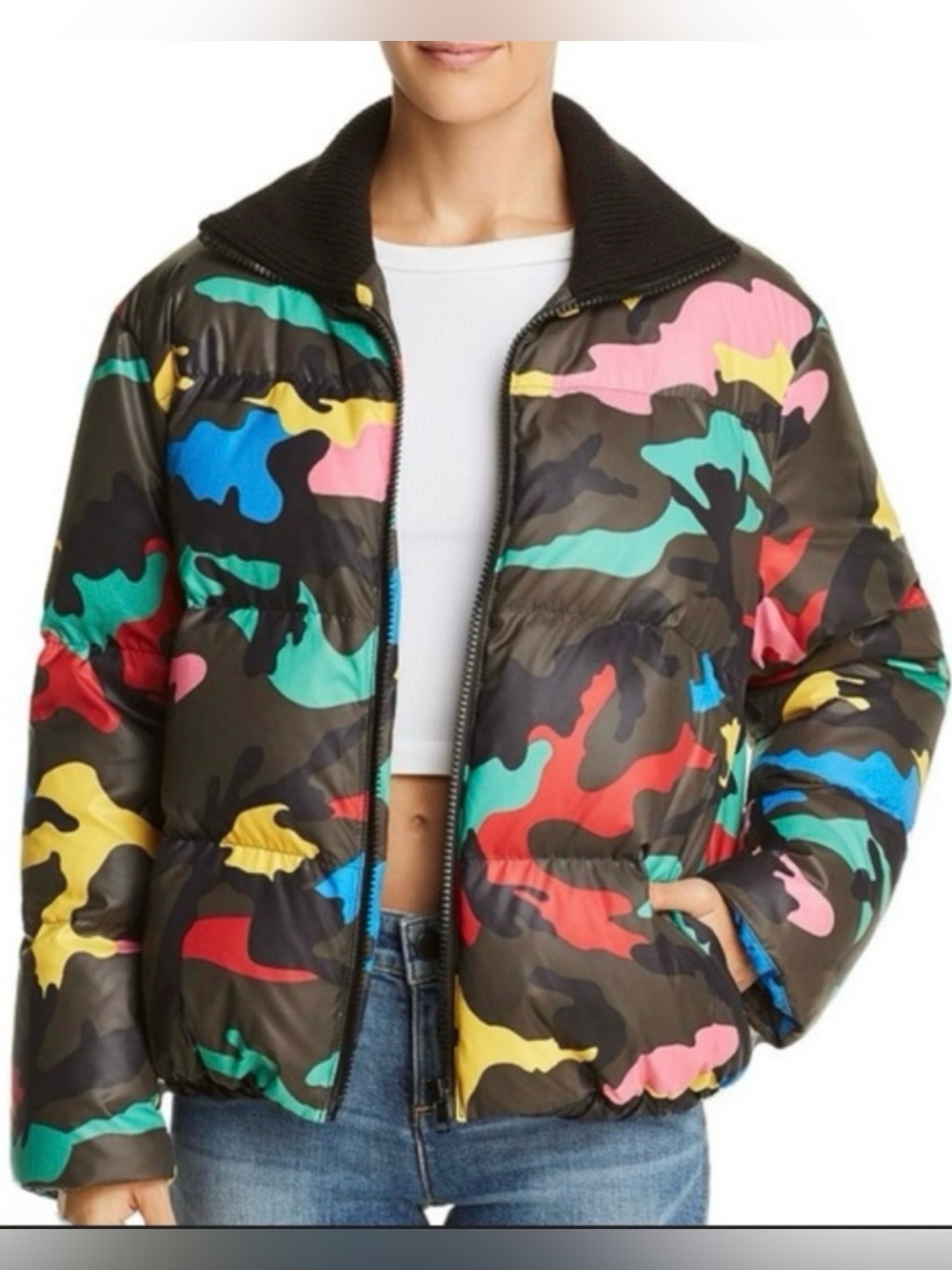 Kendall & Kylie Camo puffer jacket ~ NWOT